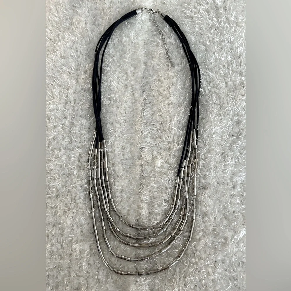 Loft Black and Silver Necklace